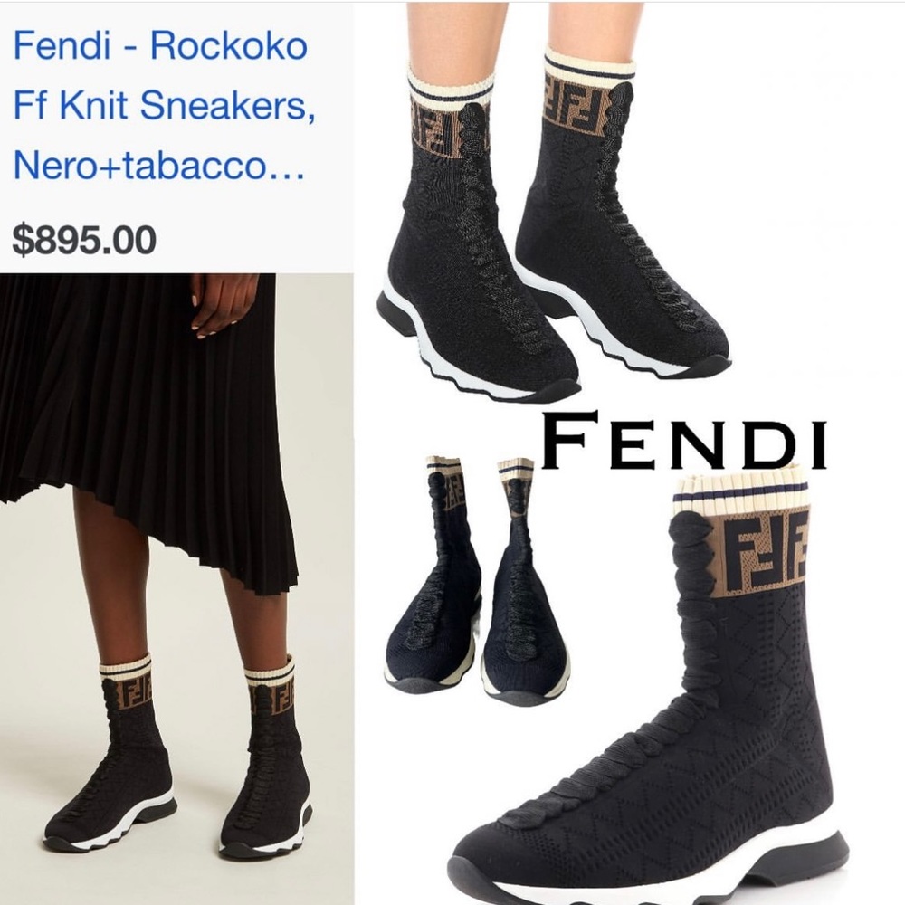 SOLD!! NOT FOR SALE!! Fendi Rockoko Stretch Sneakers 39.5